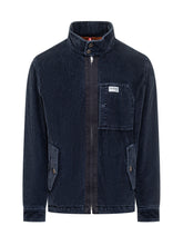 Fay Giacca in Velluto Blu con Collo Alto e Zip - Abbigliamento Uomo | Lidia Shopping