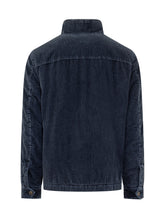 Fay Giacca in Velluto Blu con Collo Alto e Zip - Abbigliamento Uomo | Lidia Shopping