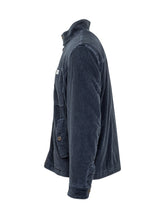 Fay Giacca in Velluto Blu con Collo Alto e Zip - Abbigliamento Uomo | Lidia Shopping