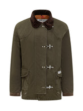 Fay Giacca Verde con Collo in Velluto e Ganci - Abbigliamento Uomo | Lidia Shopping