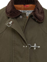 Fay Giacca Verde con Collo in Velluto e Ganci - Abbigliamento Uomo | Lidia Shopping