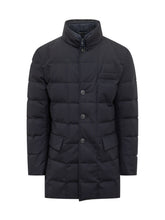 Fay Blue Down Jacket with Button Closure - Collezione Happy Birthday | Lidia Shopping