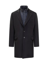 Fay Cappotto Nero con Pannello Interno Trapuntato - Abbigliamento Uomo | Lidia Shopping