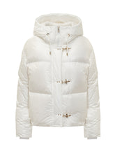 Fay Piumino Bianco con Cappuccio e Ganci Iconici - Abbigliamento Donna | Lidia Shopping