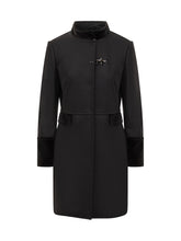 Fay Cappotto Nero con Dettagli in Velluto - Abbigliamento Donna | Lidia Shopping