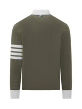 Thom Browne Polo a Maniche Lunghe con Colletto a Contrasto - Abbigliamento Uomo | Lidia Shopping