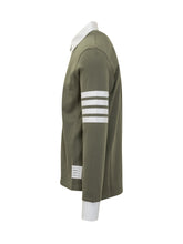 Thom Browne Polo a Maniche Lunghe con Colletto a Contrasto - Abbigliamento Uomo | Lidia Shopping
