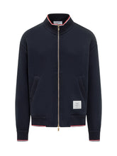 Thom Browne Navy Zip Bomber - Collezione Happy Birthday | Lidia Shopping