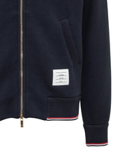 Thom Browne Navy Zip Bomber - Collezione Happy Birthday | Lidia Shopping