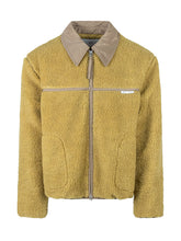 Ami Yellow Shearling Jacket with Contrasting Collar - Ami Alexandre Mattiussi | Lidia Shopping