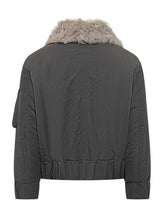 Ami Alexandre Mattiussi Bomber Jacket with Grey Shearling Collar - Ami Alexandre Mattiussi | Lidia Shopping