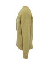 Ami Alexandre Mattiussi Green Wool Cardigan with Heart Logo - Ami Alexandre Mattiussi | Lidia Shopping