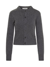 Cardigan Ami Paris Grigio con Bottoni e Logo - Abbigliamento Donna | Lidia Shopping