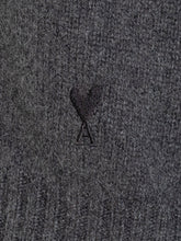 Cardigan Ami Paris Grigio con Bottoni e Logo - Abbigliamento Donna | Lidia Shopping