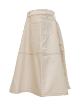 Ami Alexandre Mattiussi Gonna in Denim Beige a Ruota - Abbigliamento Donna | Lidia Shopping