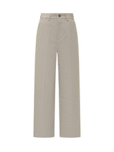 AMI Paris Pantaloni Beige A Gamba Larga In Cotone - Abbigliamento Donna | Lidia Shopping