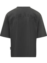 T-Shirt Nera Logo Collo Palm Angels - Abbigliamento Uomo | Lidia Shopping