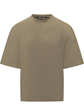 T-Shirt Verde Logo Collo Palm Angels - Abbigliamento Uomo | Lidia Shopping