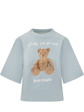 Palm Angels Light Blue T-shirt with Teddy Print - Collezione Happy Birthday | Lidia Shopping