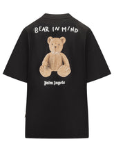 Palm Angels Black T-shirt with Embroidered Teddy - Collezione Happy Birthday | Lidia Shopping