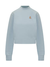 Palm Angels Felpa Azzurra con Orsetto Ricamato - Abbigliamento Donna | Lidia Shopping