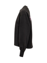 Palm Angels Felpa Nera con Logo Rosa Ricamato - Abbigliamento Donna | Lidia Shopping