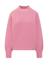 Palm Angels pink sweatshirt with embroidered logo - Collezione Happy Birthday | Lidia Shopping