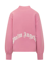 Palm Angels pink sweatshirt with embroidered logo - Collezione Happy Birthday | Lidia Shopping