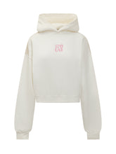 Palm Angels White Hoodie with Pink Embroidered Logo - Collezione Happy Birthday | Lidia Shopping
