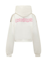Palm Angels White Hoodie with Pink Embroidered Logo - Collezione Happy Birthday | Lidia Shopping