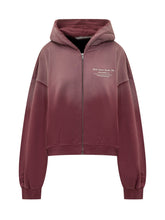 Palm Angels Burgundy Gradient Zip Hoodie - Collezione Happy Birthday | Lidia Shopping
