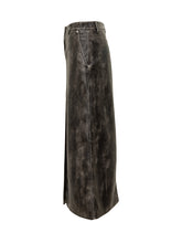 Palm Angels Gonna Midi in Eco Pelle Effetto Vintage - Abbigliamento Donna | Lidia Shopping
