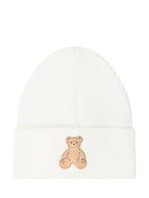 Palm Angels White Bear In Mind Beanie - Collezione Happy Birthday | Lidia Shopping