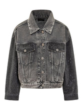 Pinko Giacca Denim Grigia con Strass - Abbigliamento Donna | Lidia Shopping