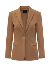Pinko Brown Crepe Single-Breasted Blazer - Collezione Happy Birthday | Lidia Shopping