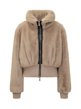 Pinko Giacca Bomber in Eco Pelliccia Beige - Abbigliamento Donna | Lidia Shopping