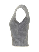 Pinko Grey Knitted V-Neck Vest - Collezione Happy Birthday | Lidia Shopping