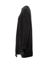 Pinko Black Knit Dress with Lace Inserts - Collezione Happy Birthday | Lidia Shopping
