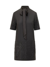 Pinko Black Dress with Bow and Rhinestones - Collezione Happy Birthday | Lidia Shopping