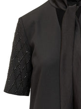Pinko Black Dress with Bow and Rhinestones - Collezione Happy Birthday | Lidia Shopping