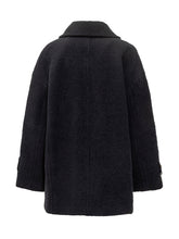 Pinko Canederli Double-Breasted Coat with Leather Details - Collezione Happy Birthday | Lidia Shopping