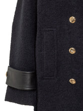 Pinko Canederli Double-Breasted Coat with Leather Details - Collezione Happy Birthday | Lidia Shopping