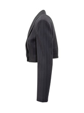 Pinko Scamorza Cropped Pinstripe Double-Breasted Blazer - Collezione Happy Birthday | Lidia Shopping