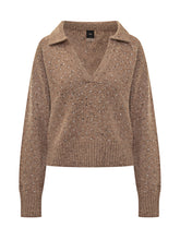 Pinko Maglione Marrone con Colletto e Strass - Abbigliamento Donna | Lidia Shopping