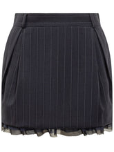 Pinko Minigonna Gessata con Orlo in Tulle - Abbigliamento Donna | Lidia Shopping