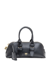 Pinko Black Leather Bowling Baguette Bag - Collezione Happy Birthday | Lidia Shopping