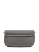 Pinko Saddle Flat in Pelle Grigia - Borse A Spalla Donna | Lidia Shopping