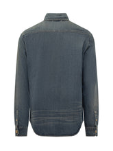 Versace Camicia in Denim con Bottoni Medusa - Abbigliamento Uomo | Lidia Shopping