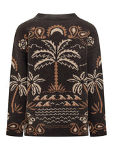 Alanui Cardigan Nero con Motivo Tropicale - Abbigliamento Uomo | Lidia Shopping