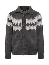 Alanui Cardigan Grigio con Motivo Geometrico - Abbigliamento Uomo | Lidia Shopping